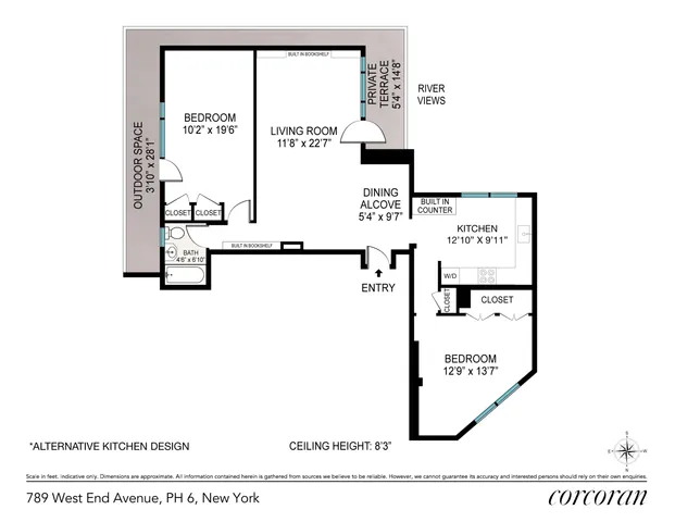 $1,195,000 | 789 West End Avenue, Unit PH6 | Upper West Side