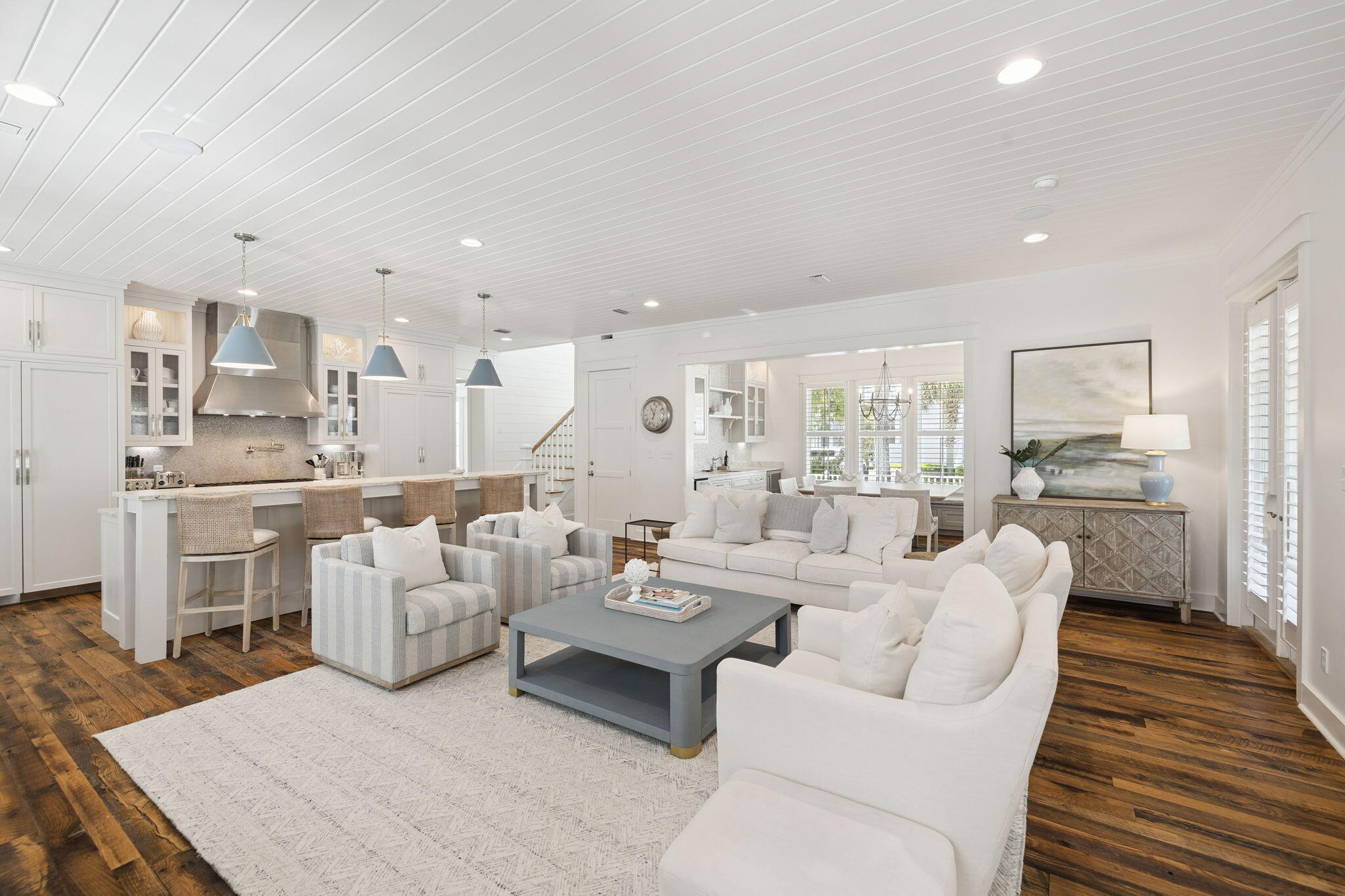 13 Madaket Way Watersound, FL 32461 - Photo 4 of 62 a living room with furniture white walls and kitchen view