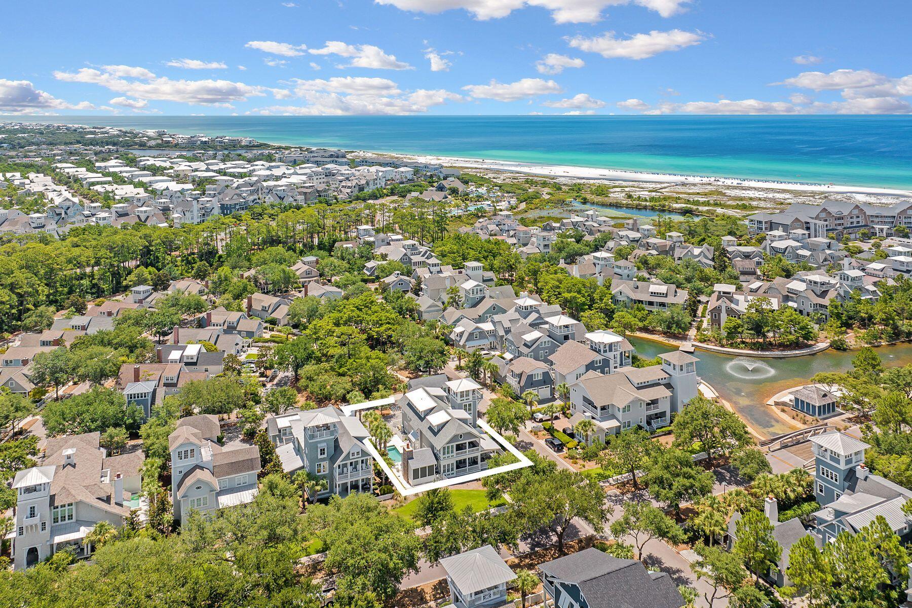 13 Madaket Way Watersound, FL 32461 - Photo 52 of 62 an aerial view of residential building and lake