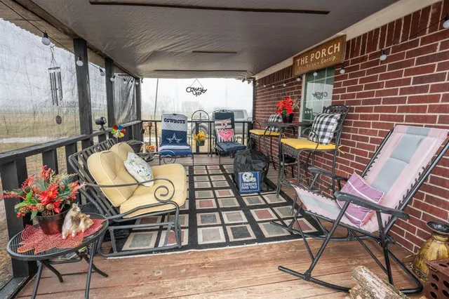 a outdoor living space with patio furniture