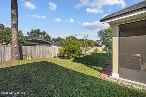 a backyard of a house