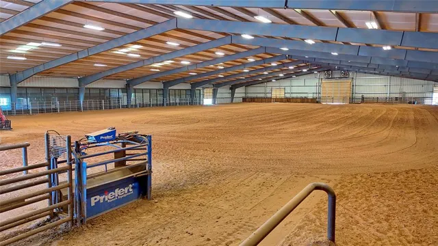 a view of a balcony with wooden floor