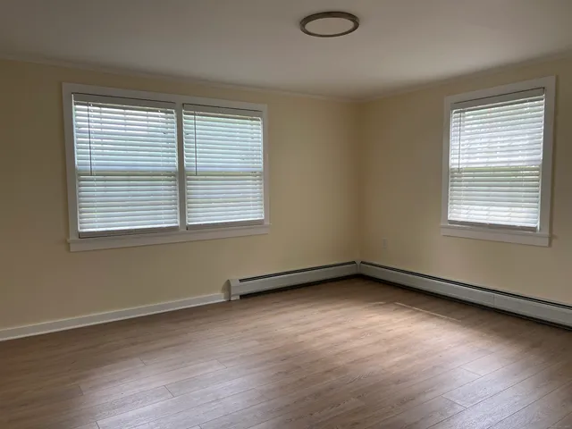 an empty room with a window