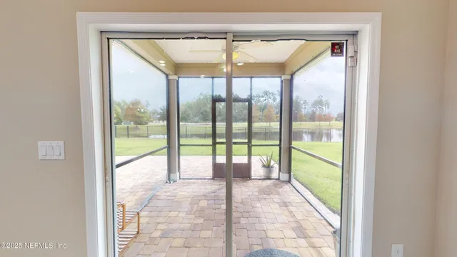 a view of a room with an outdoor space