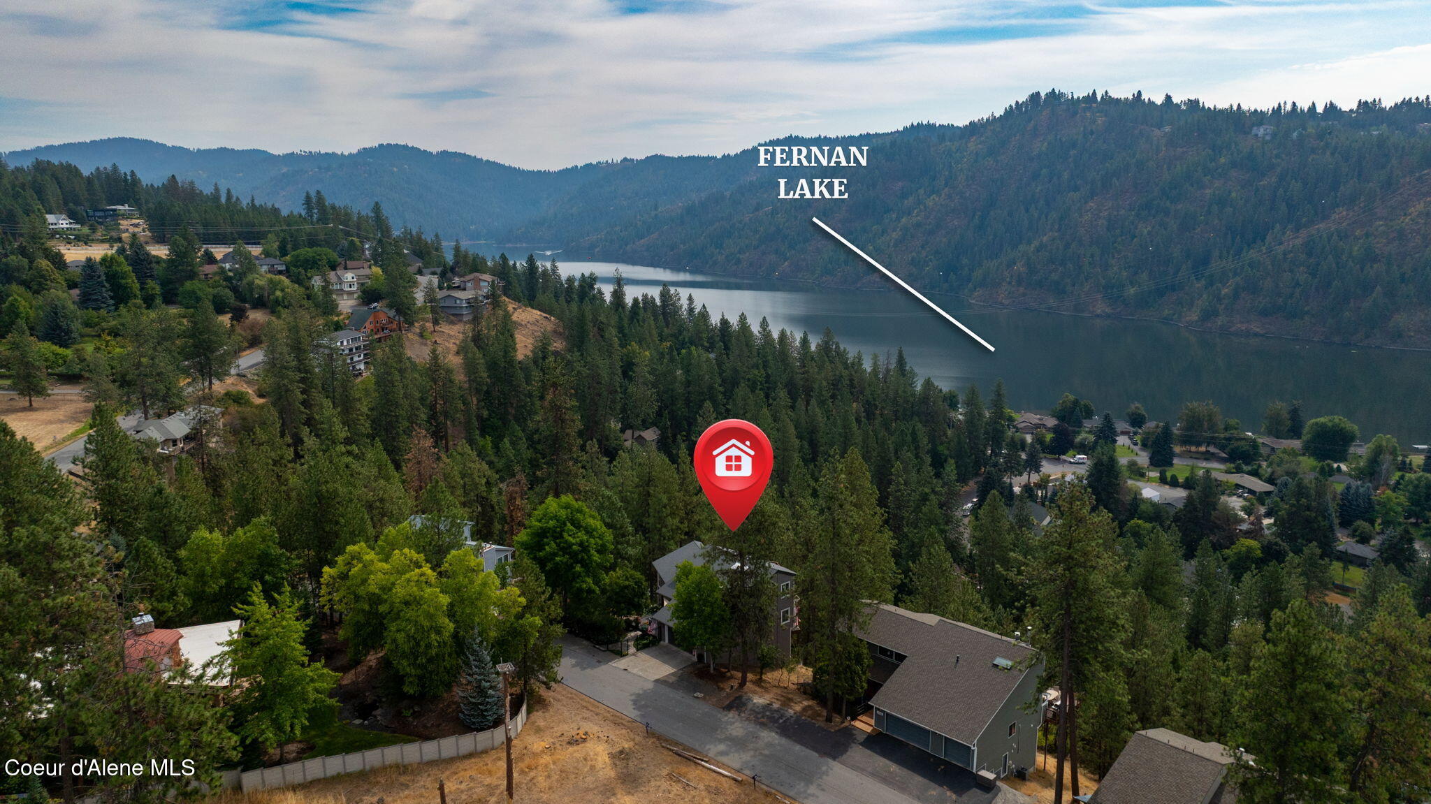 2920 East Fernan Hill Road Coeur D'Alene, ID 83814 - Photo 61 of 64 Aerial Marked