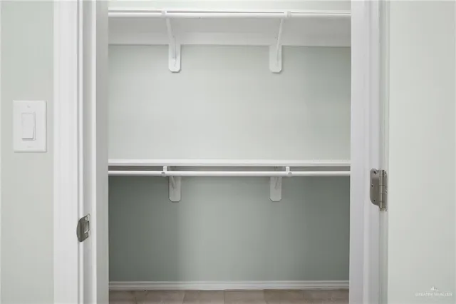 a close view of closet