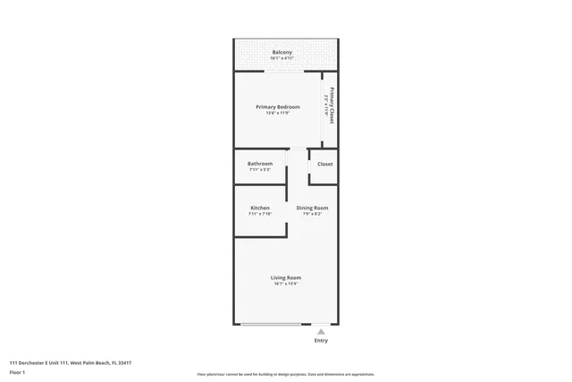 $1,500 | 111 Dorchester East, Unit 111, West Palm Beach, FL 33417