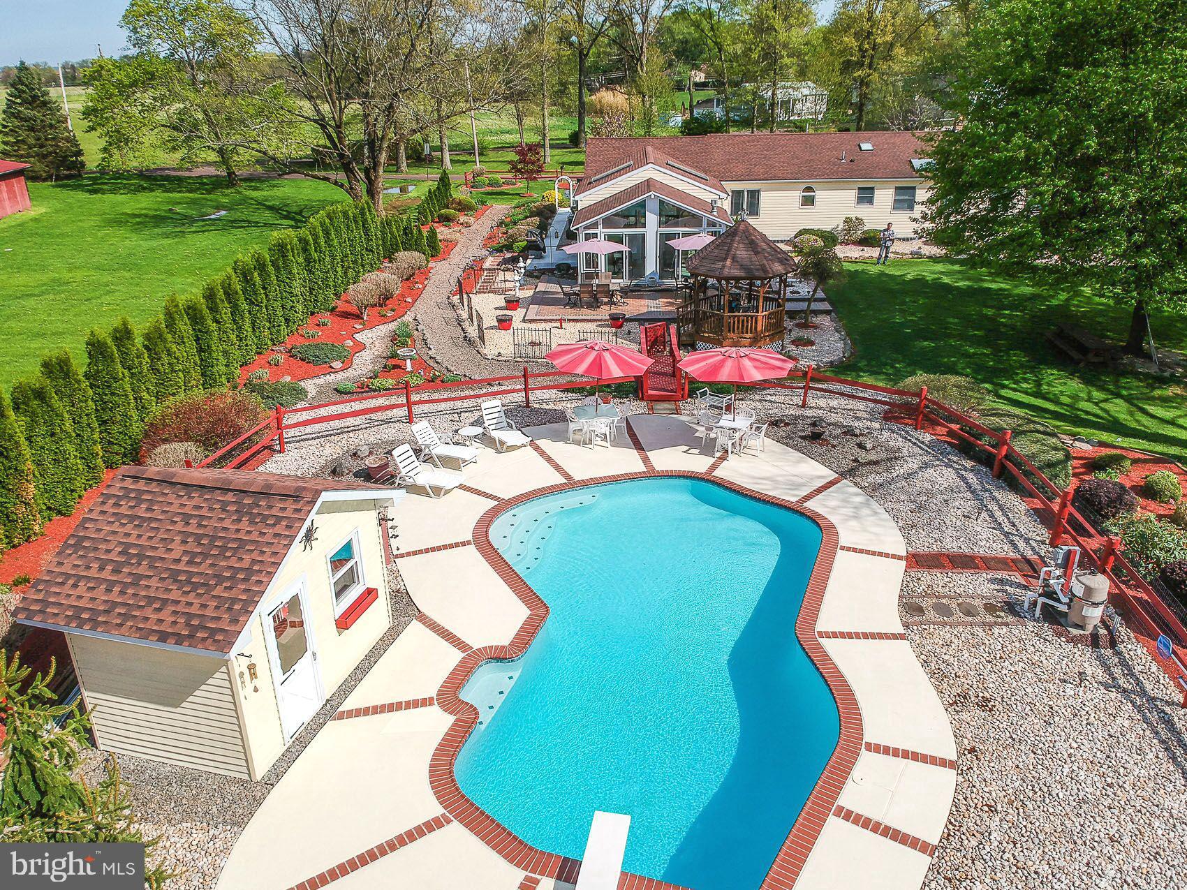 24 Harley Road Pottstown, PA 19465 - Photo 3 of 42 Aerial view of Pool area