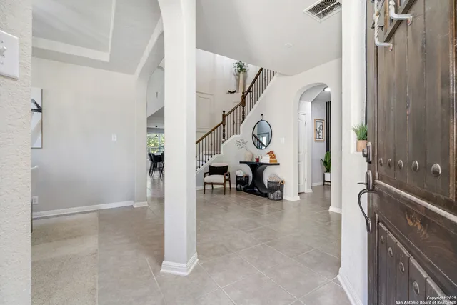 a view of living room and entryway