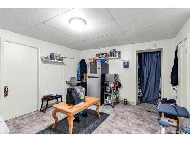 a room with furniture and closet