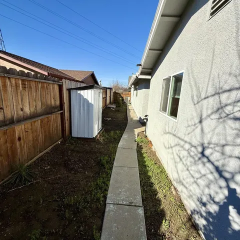 a backyard of a house