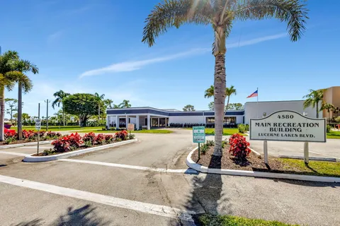 a front view of a building with street