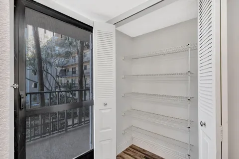 a view of a walk in closet