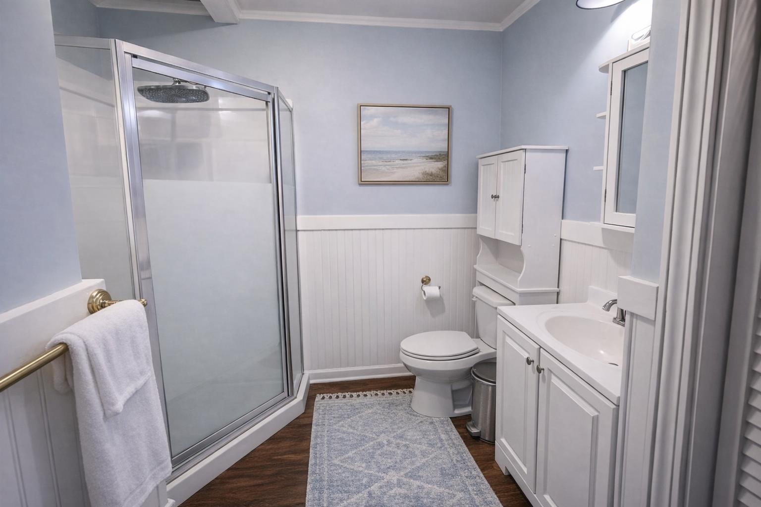7840 Munford Giltedge Road Burlison, TN 38015 - Photo 18 of 38 a bathroom with a sink a toilet and shower