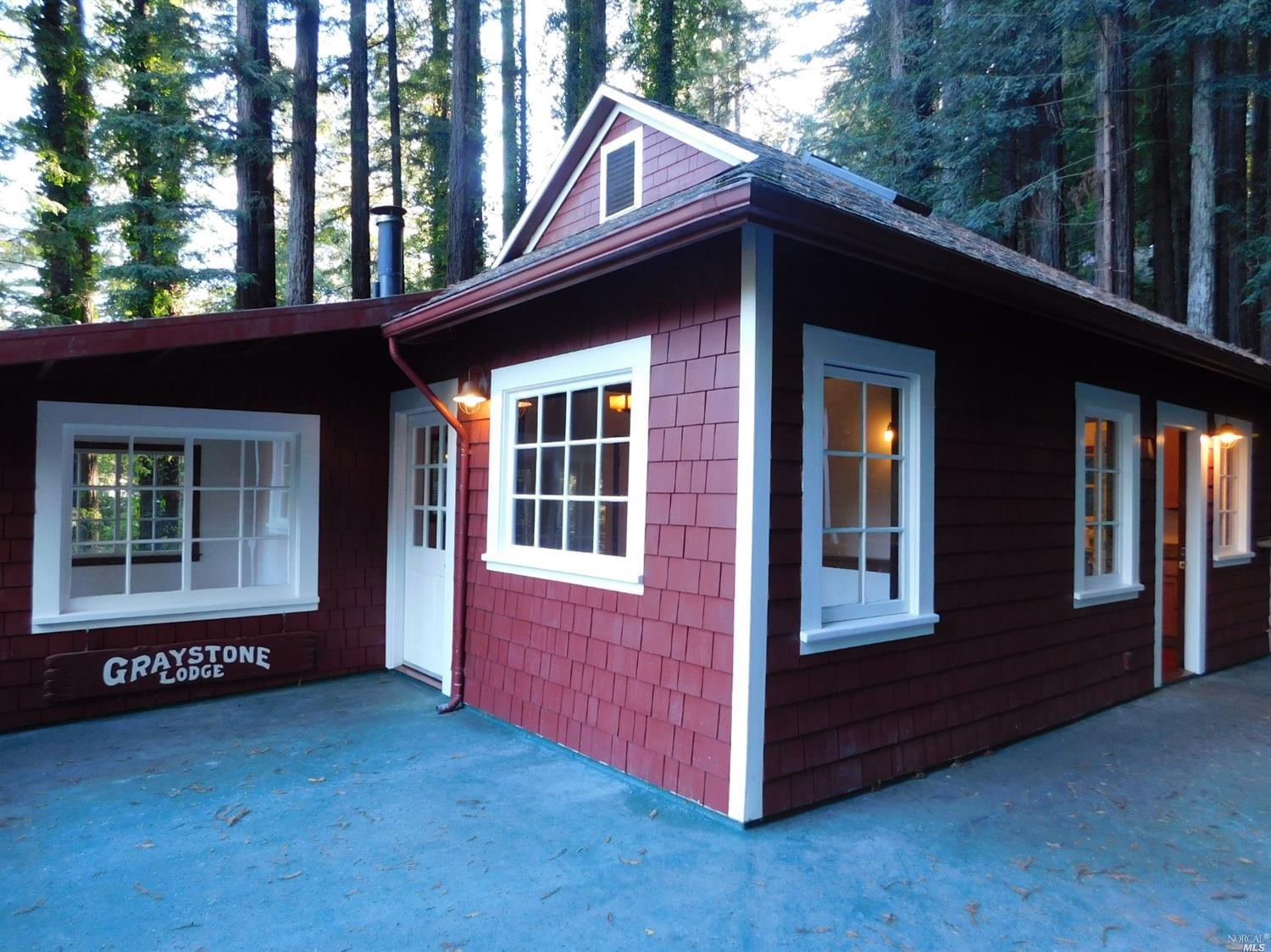 17770 Old Monte Rio Road Guerneville, CA 95446 - Photo 1 of 1 Graystone Lodge, a Century Home. Doors enter living room and kitchen.