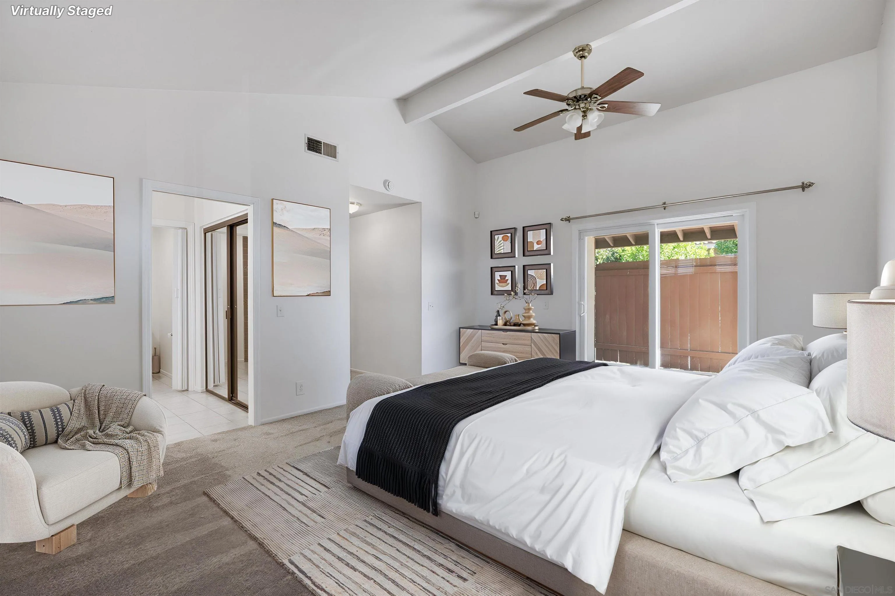 10365 Hidden Farm Road Rancho Cucamonga, CA 91737 - Photo 32 of 55 a bedroom with a large bed couch and a window