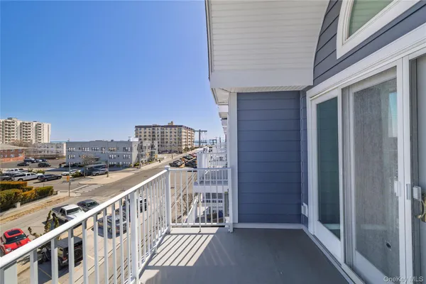 a view of balcony with city view