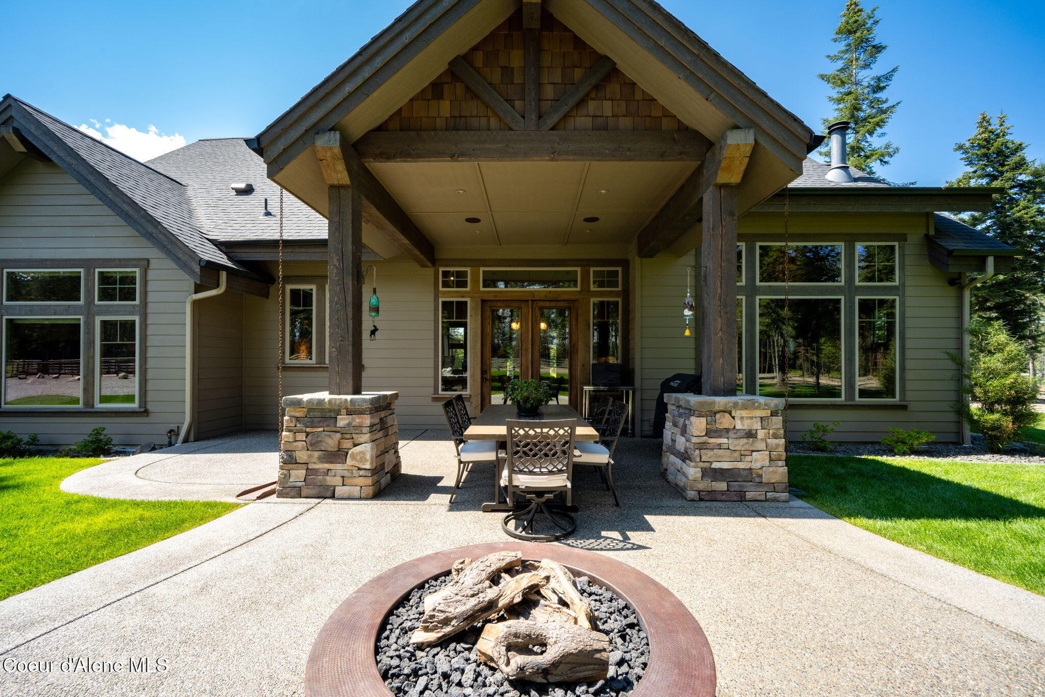 1609 East Amulet Circle Rathdrum, ID 83858 - Photo 33 of 68 Covered back patio & gas firepit