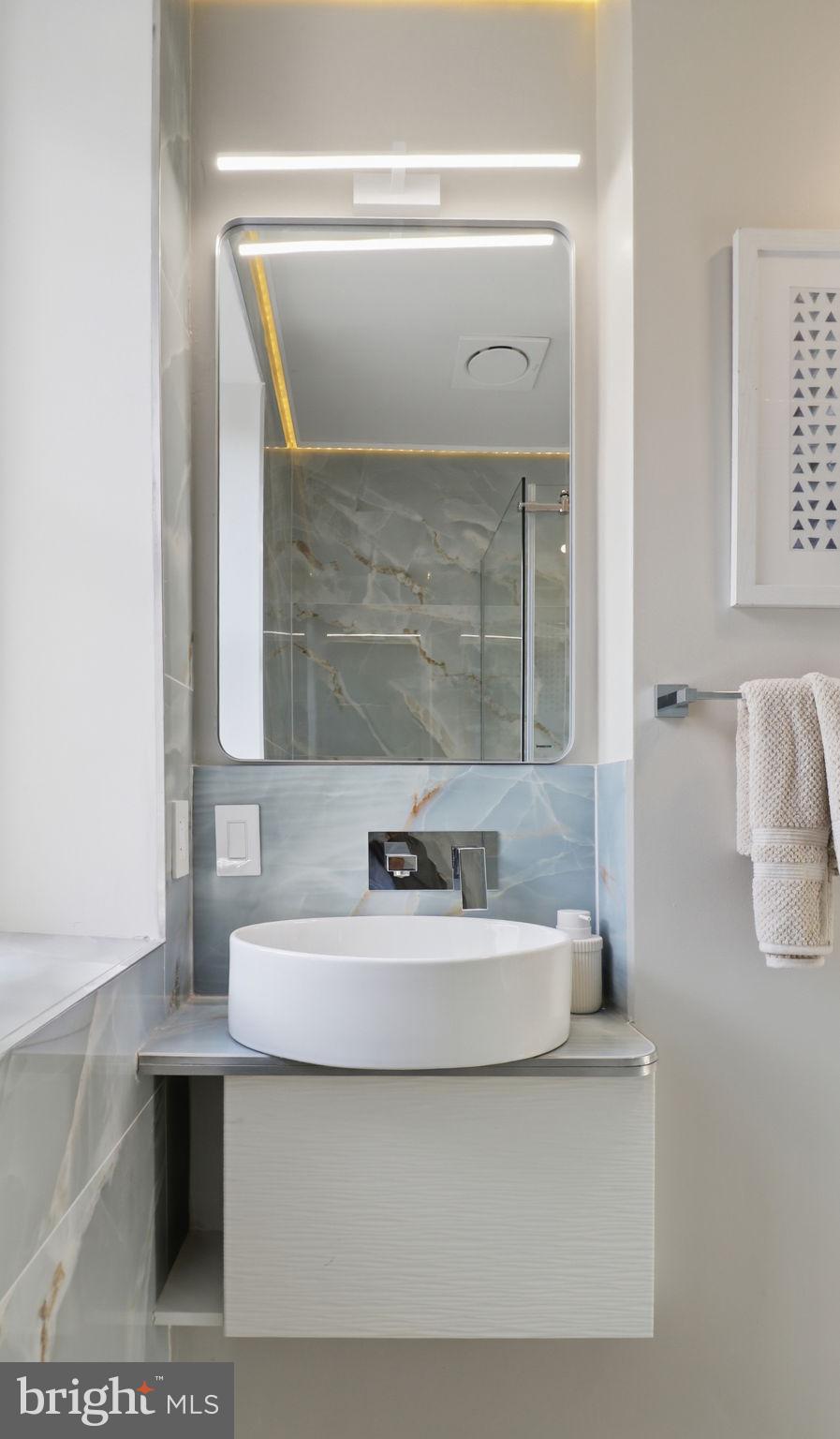 2205 California Street Northwest, Unit 303 Washington, DC 20008 - Photo 18 of 52 a bathroom with a sink and a mirror