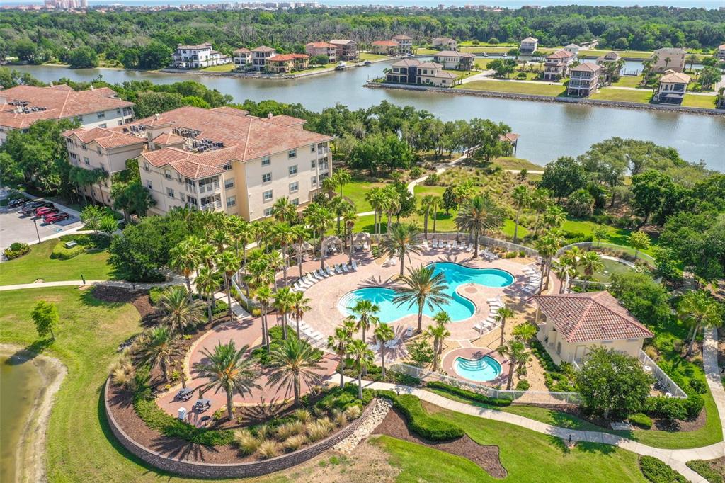 49 Longview Way North Palm Coast, FL 32137 - Photo 42 of 43 an aerial view of residential houses with outdoor space and lake view in back