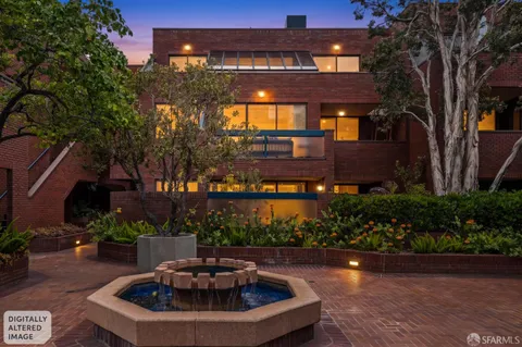 a building view with a outdoor space