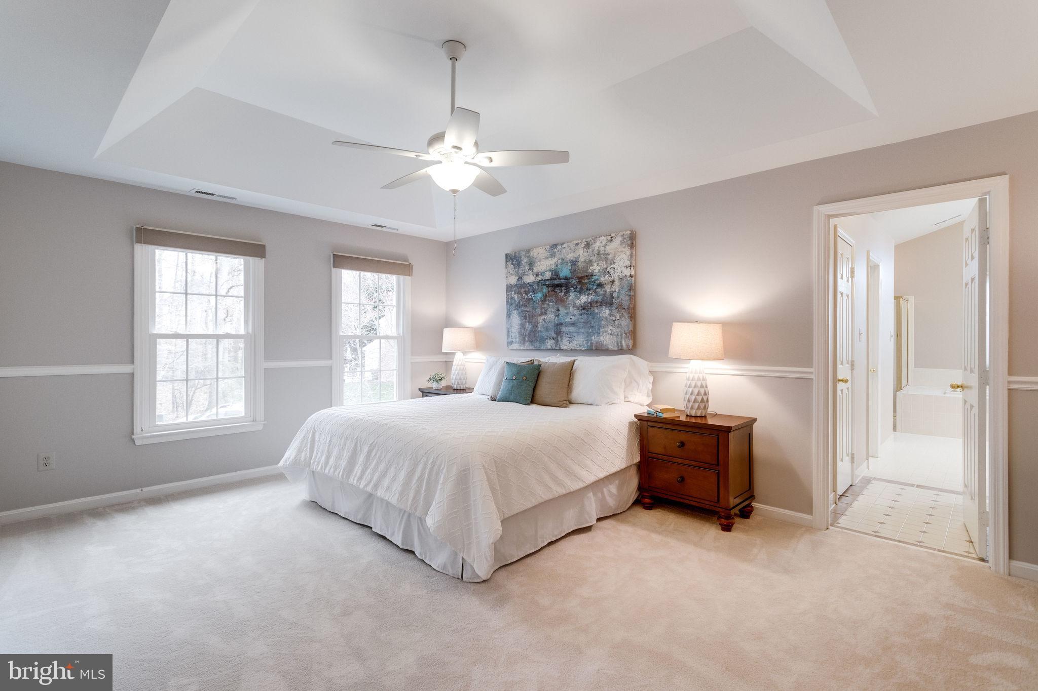 8548 Hooes Road Springfield, VA 22153 - Photo 37 of 53 Spacious Master Bedroom with Tray Ceiling