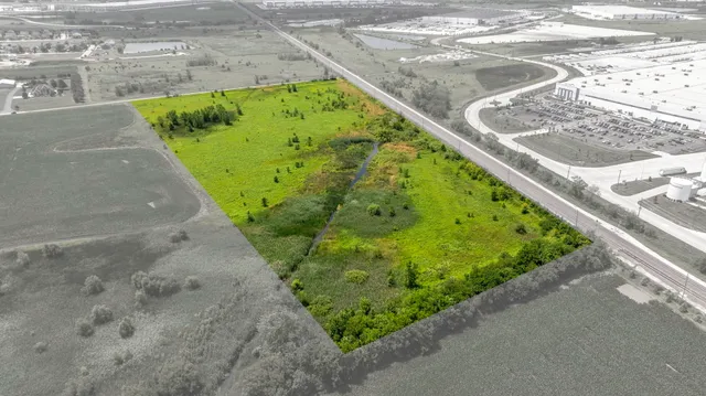 a view of a garden with a pathway