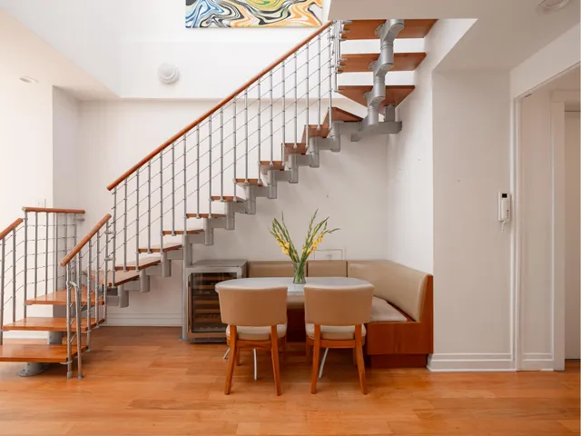 a outdoor living space with furniture and city view