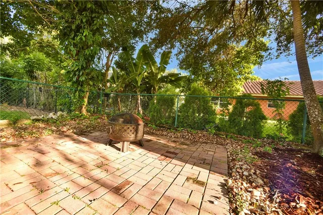 a street view with yard