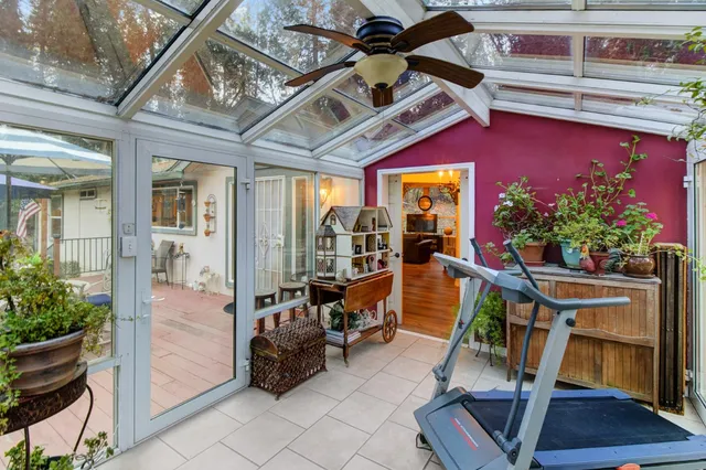 a house view with a garden space