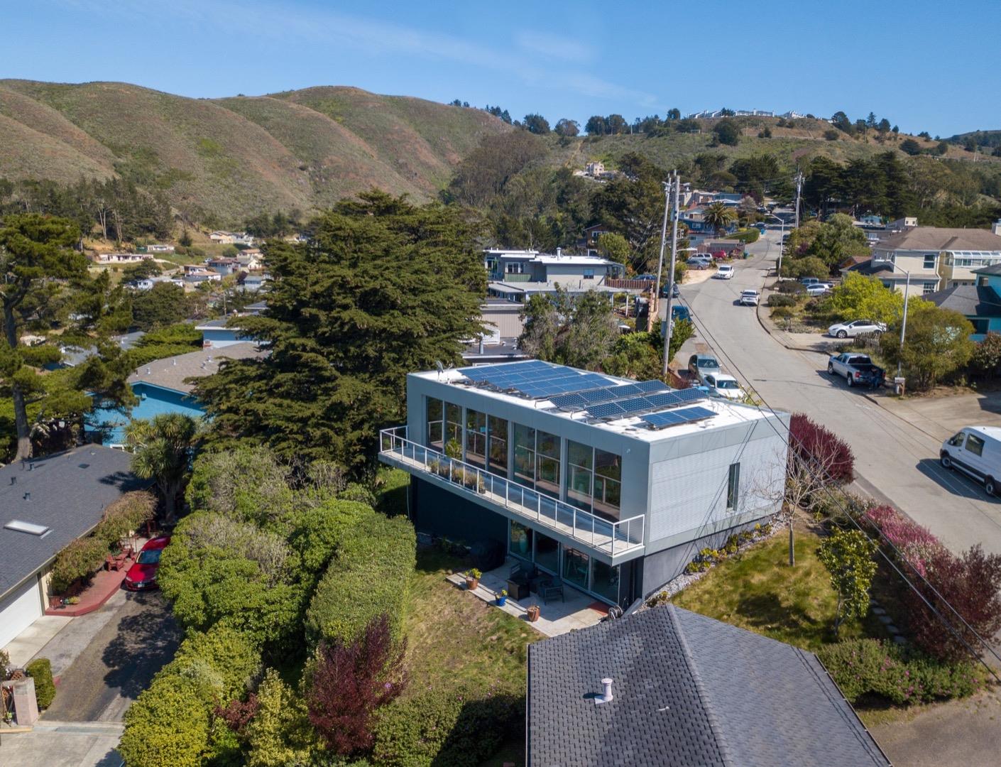 451 Talbot Avenue Pacifica, CA 94044 - Photo 28 of 38 an aerial view of a house with a yard and mountain view