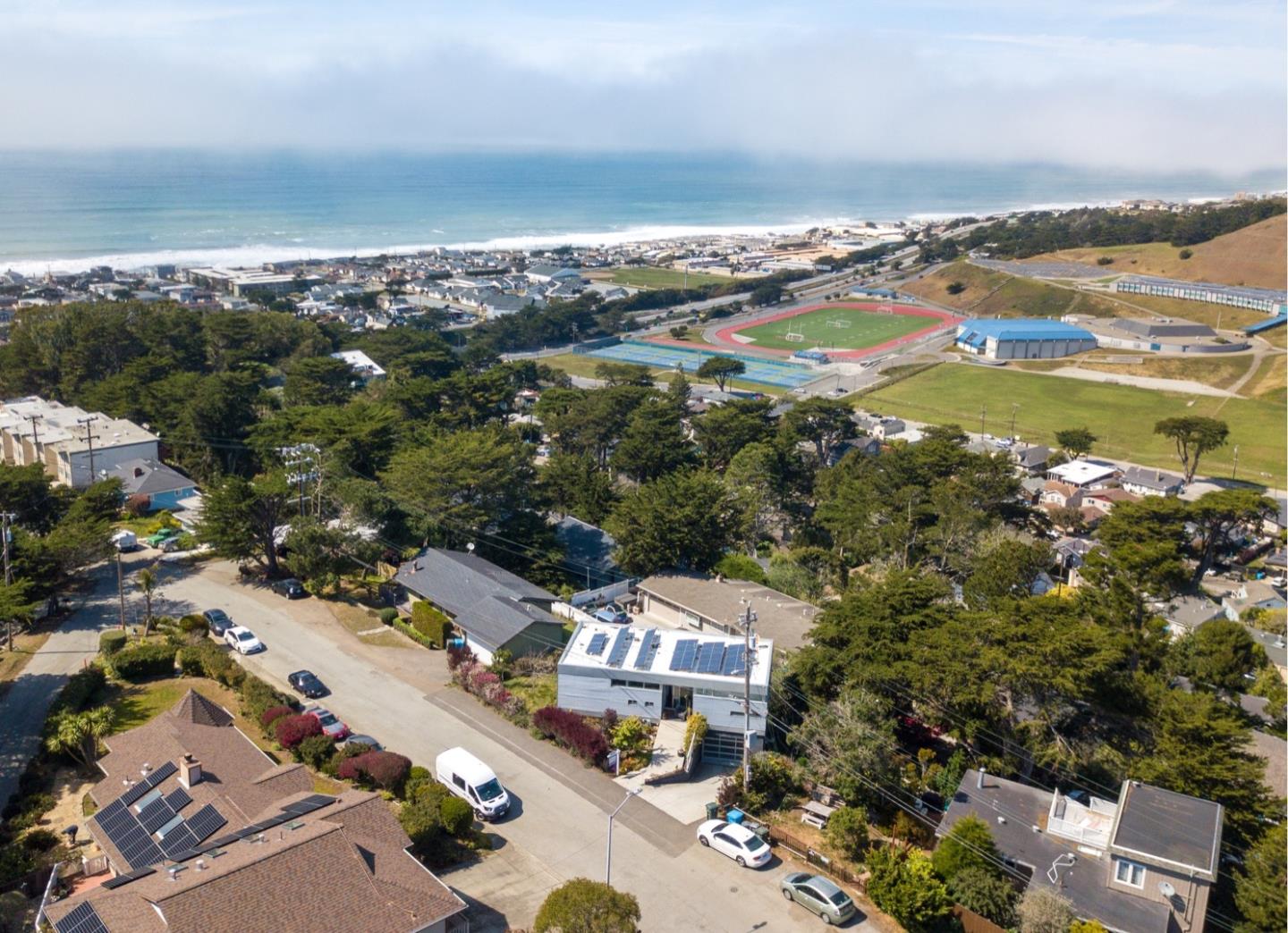 451 Talbot Avenue Pacifica, CA 94044 - Photo 32 of 38 an aerial view of residential building and ocean
