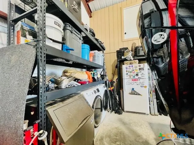 a view of storage and utility room