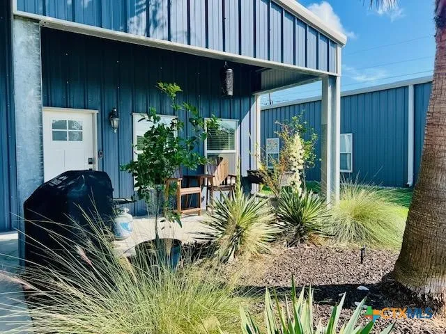 a view of outdoor seating space