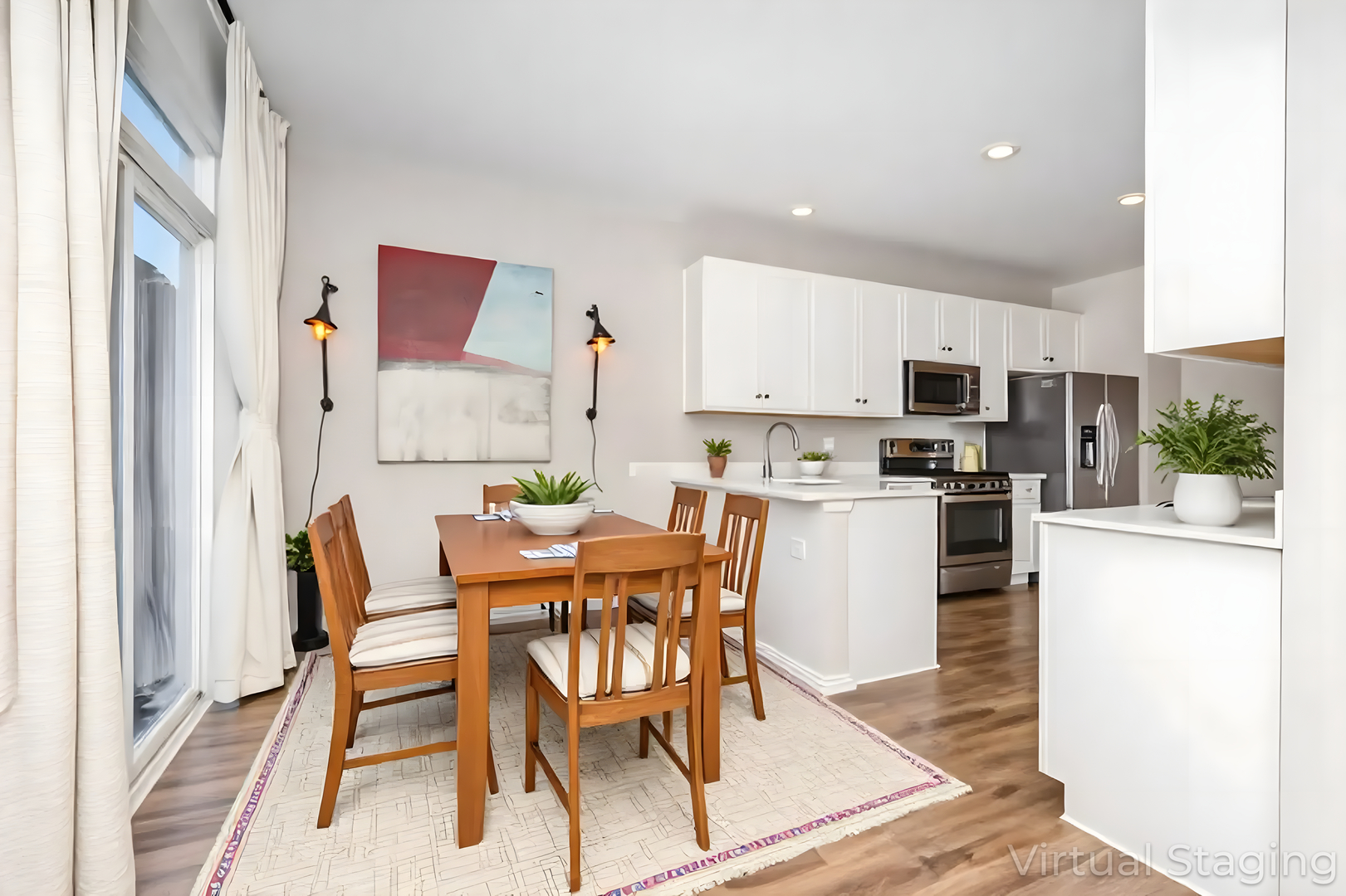 24724 McCormick Way Manhattan, IL 60442 - Photo 7 of 24 a kitchen with stainless steel appliances kitchen island granite countertop a table chairs and a refrigerator