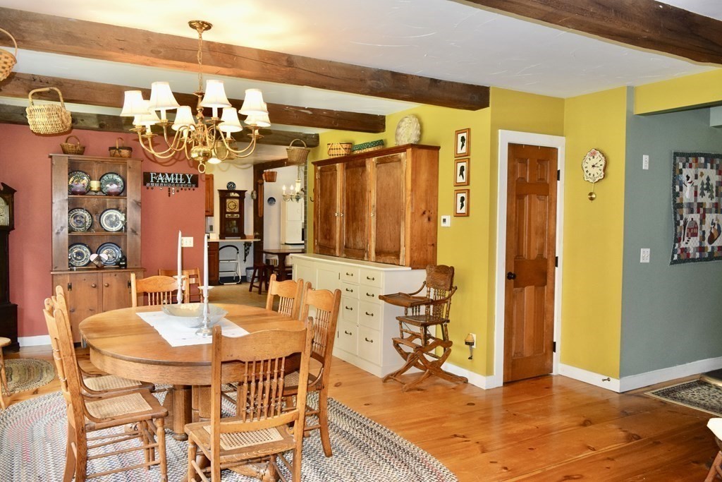 62 West Branch Road Ashfield, MA 01330 - Photo 16 of 42 a dining hall with granite countertop a dining table and chairs