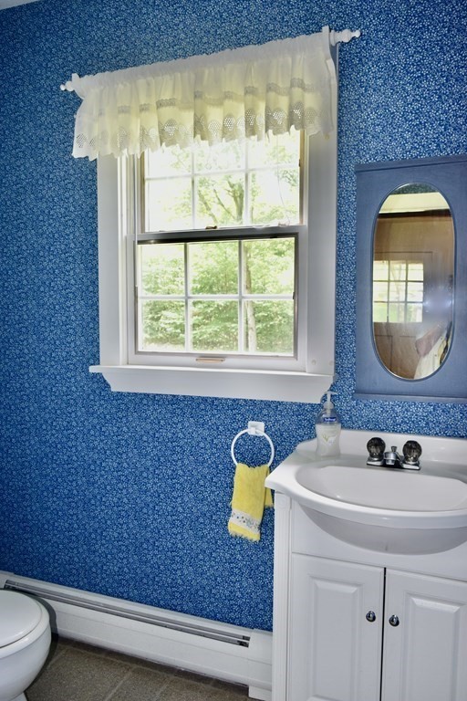 62 West Branch Road Ashfield, MA 01330 - Photo 40 of 42 a bathroom with a sink a toilet and mirror