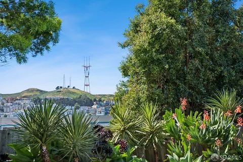 a plant that is in front of a building