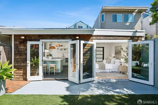 a view of a house with a outdoor space