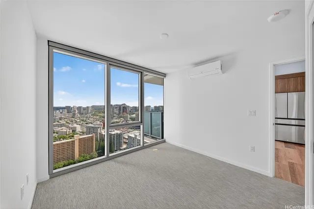 a view of a large window with an outdoor view