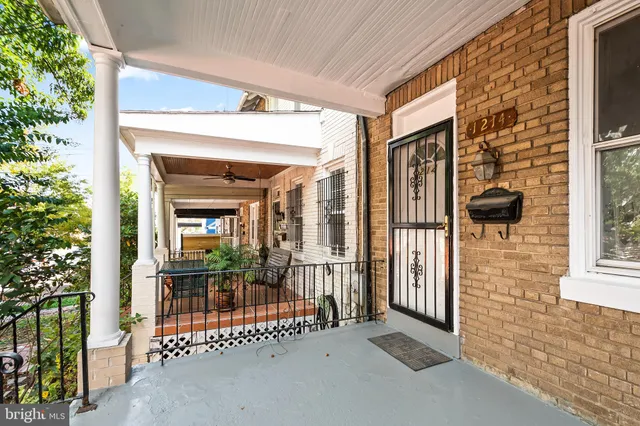 front view of a house with a glass door