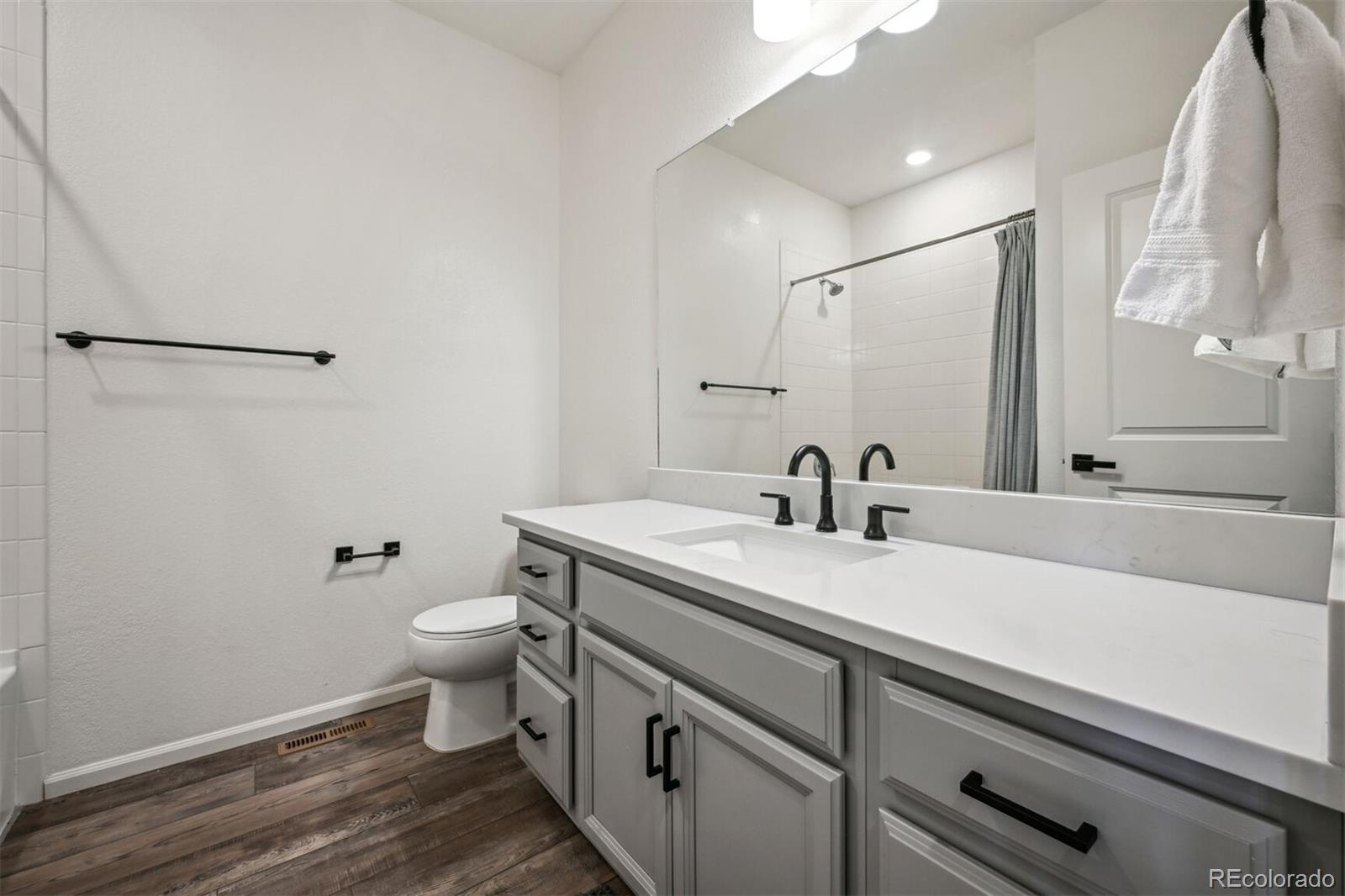 347 Felicity Loop Castle Rock, CO 80109 - Photo 17 of 28 a view of bathroom with a sink and mirror