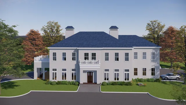 a view of a house with a garden