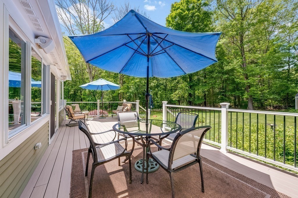 2470 West Street Wrentham, MA 02093 - Photo 34 of 42 a view of a chair and table on the deck
