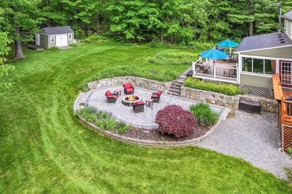 2470 West Street Wrentham, MA 02093 - Photo 40 of 42 a swimming pool with outdoor seating and yard