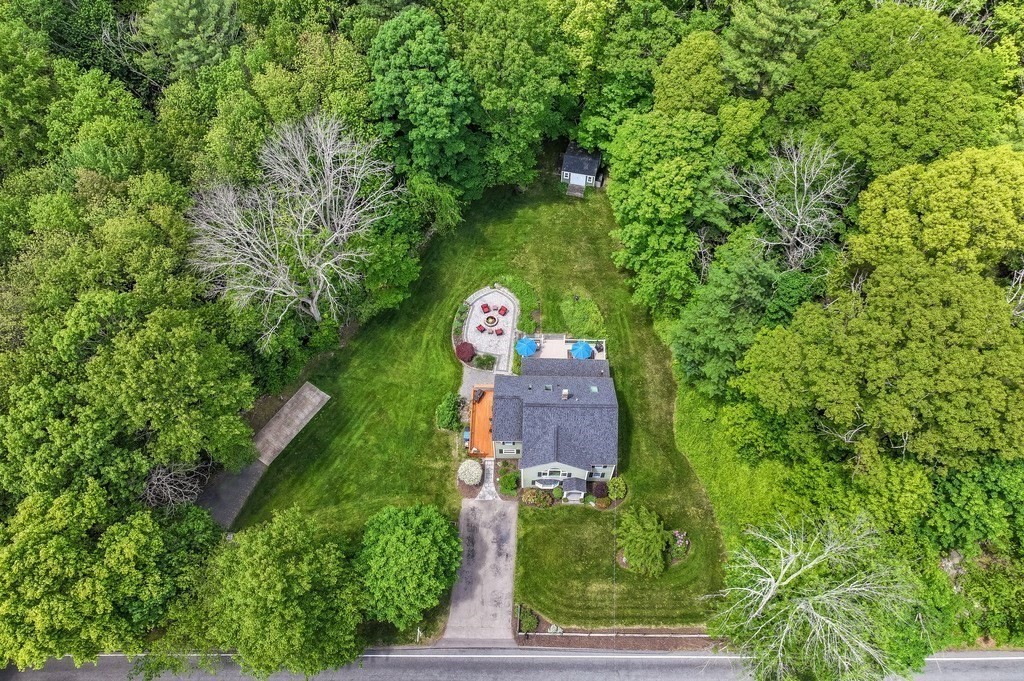 2470 West Street Wrentham, MA 02093 - Photo 42 of 42 an aerial view of a house with a yard