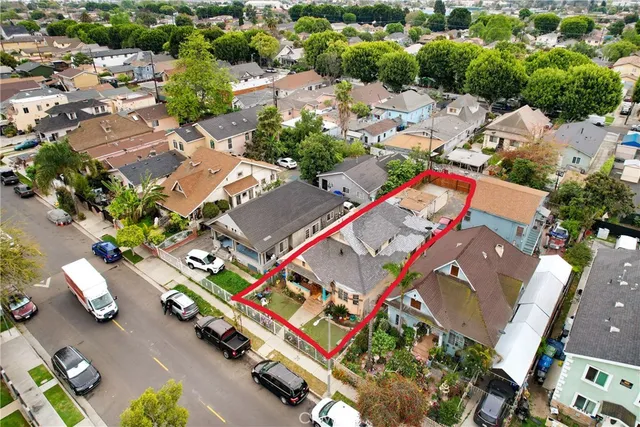 an aerial view of a city