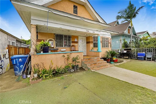 a view of a house with patio