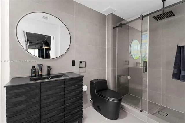 a room with furniture