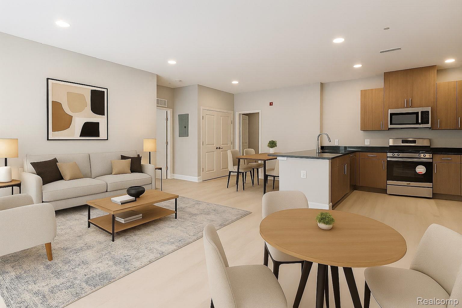 31480 Warren Road, Unit 101 Westland, MI 48185 - Photo 2 of 26 Living area featuring recessed lighting and electric panel